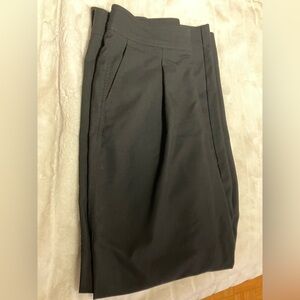 Black Pleated Wide Leg Trousers